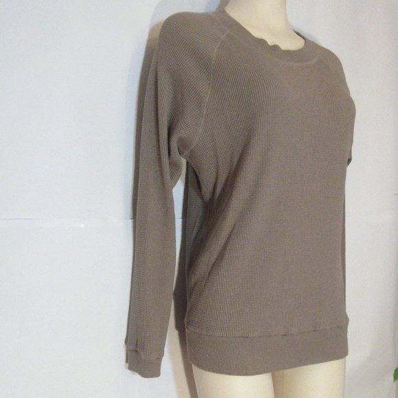 Artizia TNA Womens Small Sweater Waffle Knit Long Sleeve Lightweight Tan Brown - Picture 3 of 9